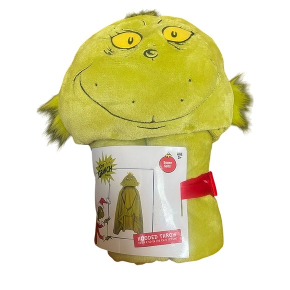 Dr. Seuss Other - Dr. Seuss The Grinch Hooded Throw Blanket with Hand Pockets NEW